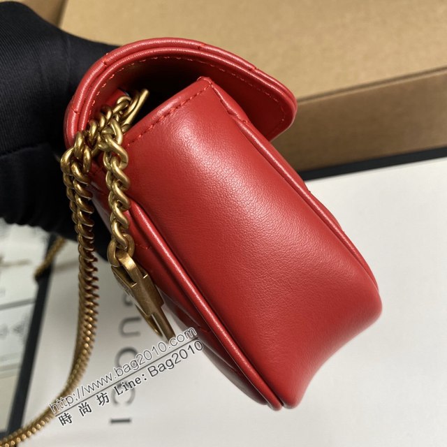 Gucci經典百搭女包 古馳GG Marmont Mini女包 Gucci原廠皮鏈條迷你小挎包 476433  ydg3142